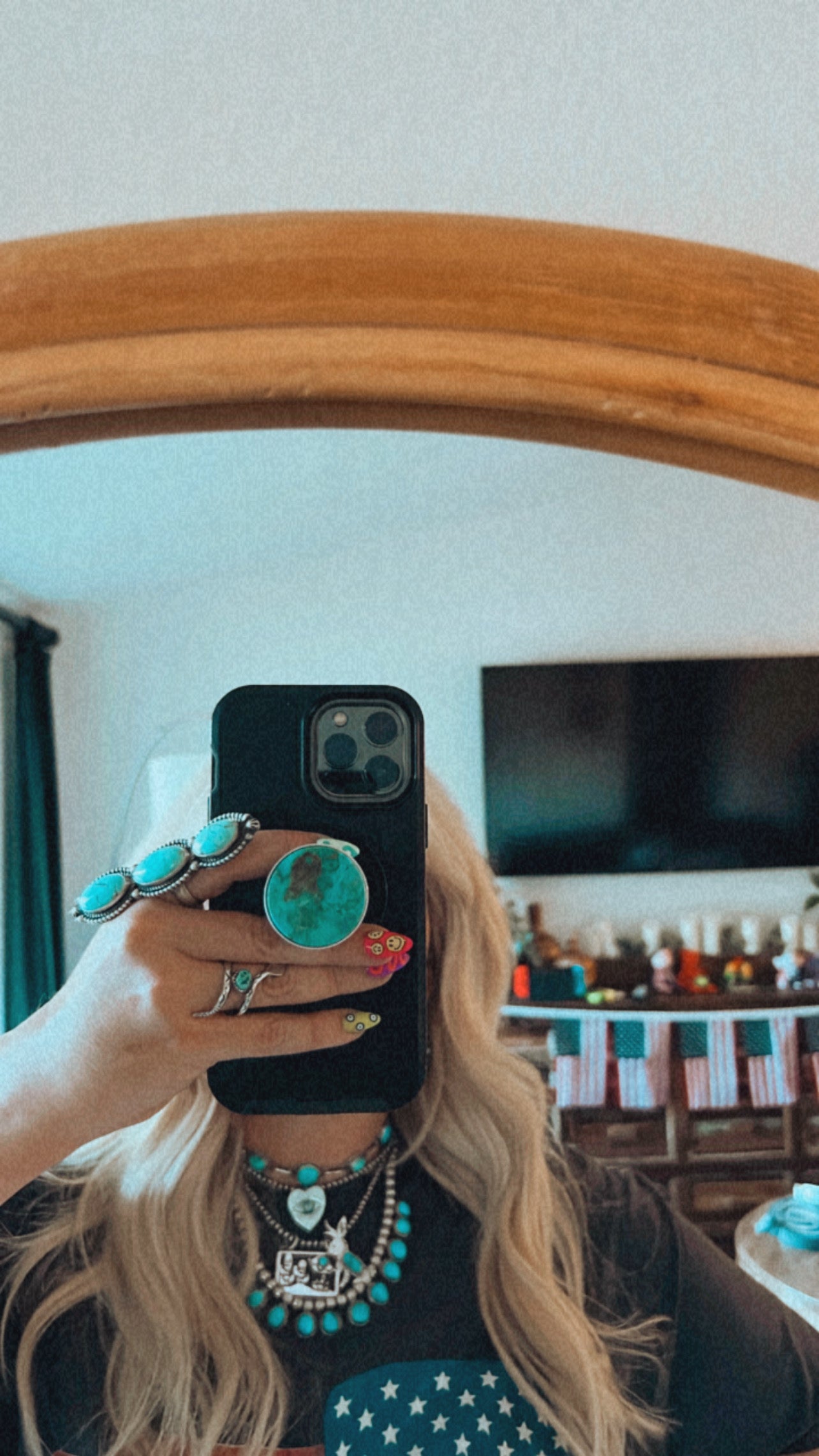 Genuine Kingman Turquoise Phone Pop Socket