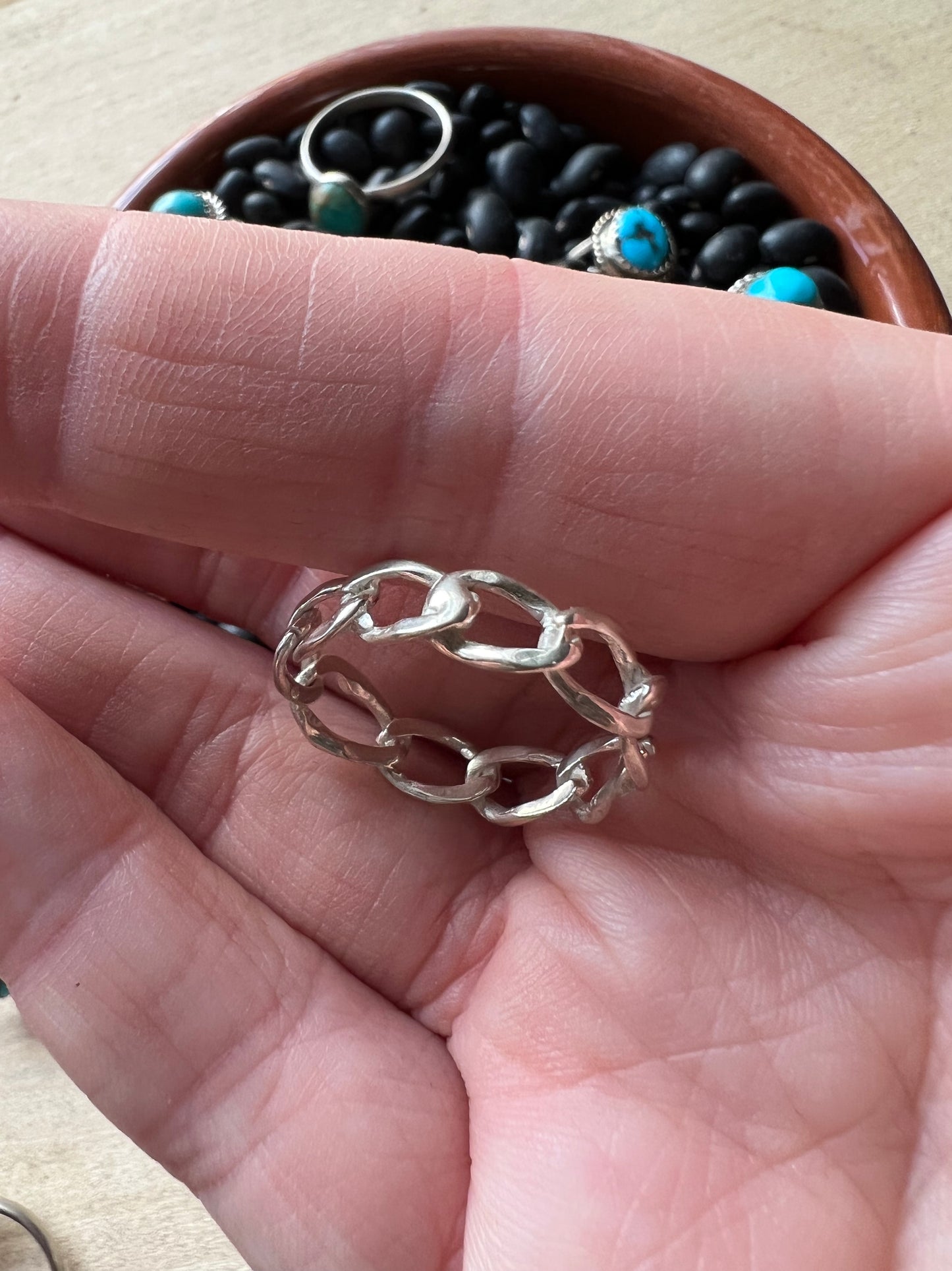Sterling silver Chain link Ring