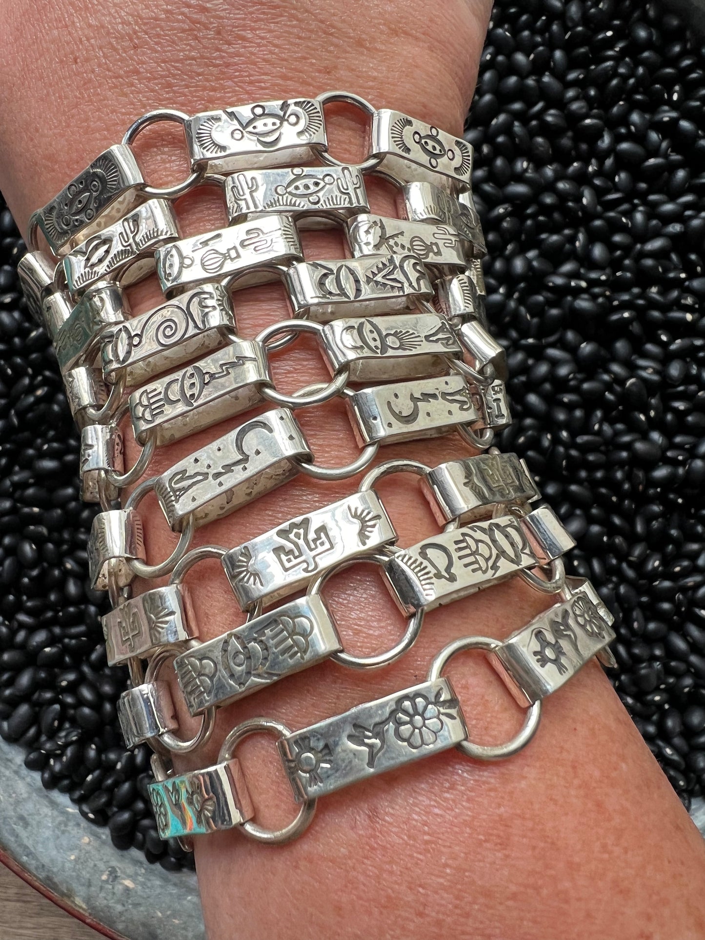 Hand Stamped Link Bracelet