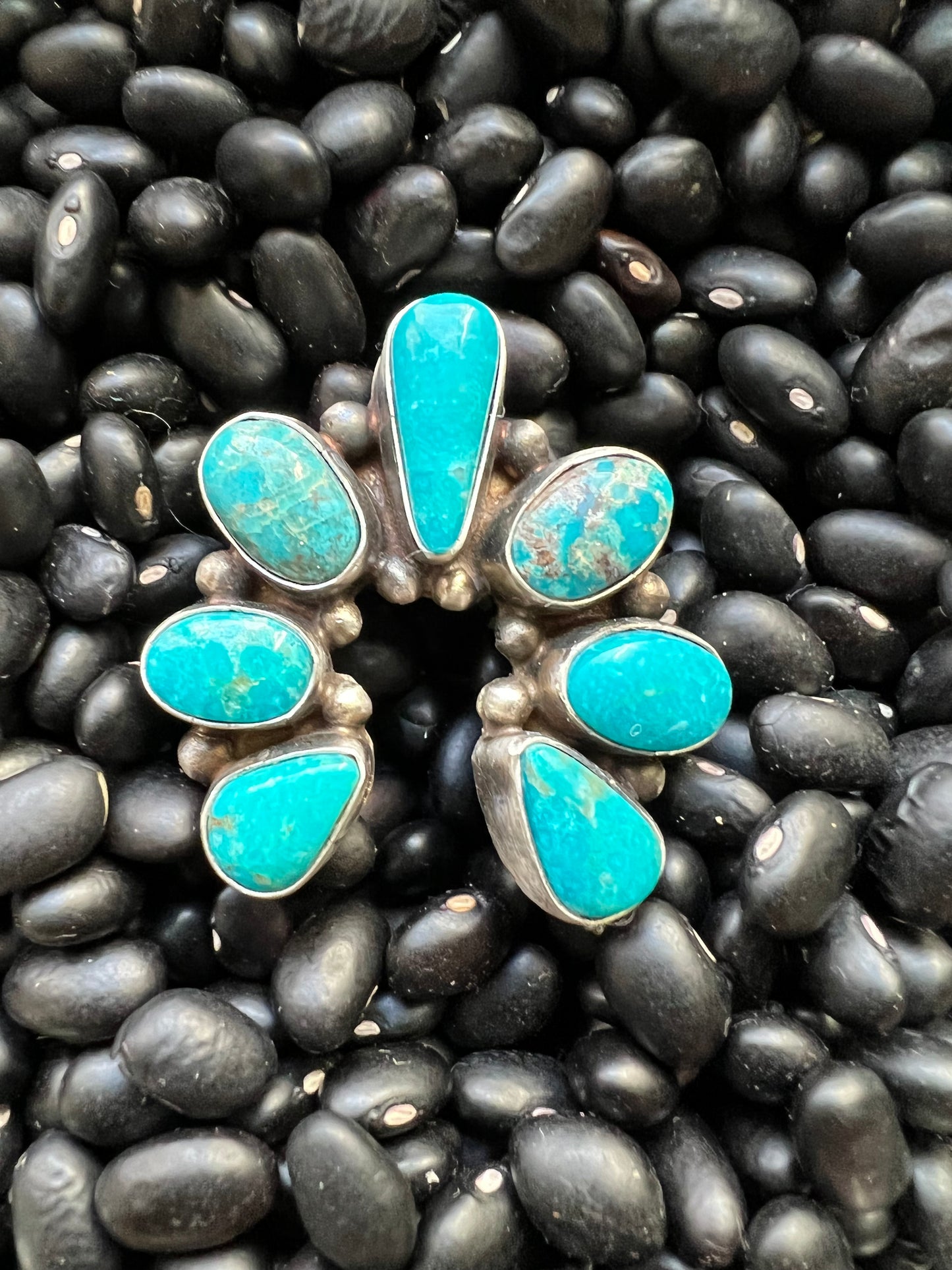 7 stone Turquoise Naja Ring size 7s